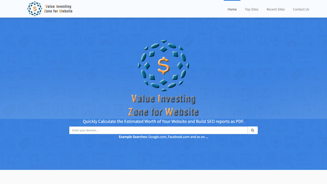 Website of Value Investing Zone for Website